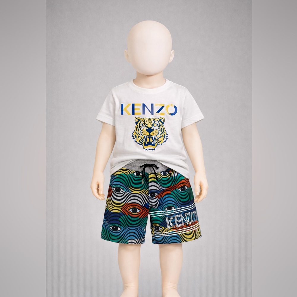 Kenzo Multicolor Eye Design Shorts